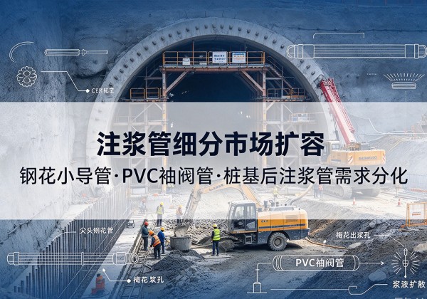 龙里注浆管细分市场扩容，隧道钢花小导管、PVC 袖阀管、桩基后注浆管需求分化